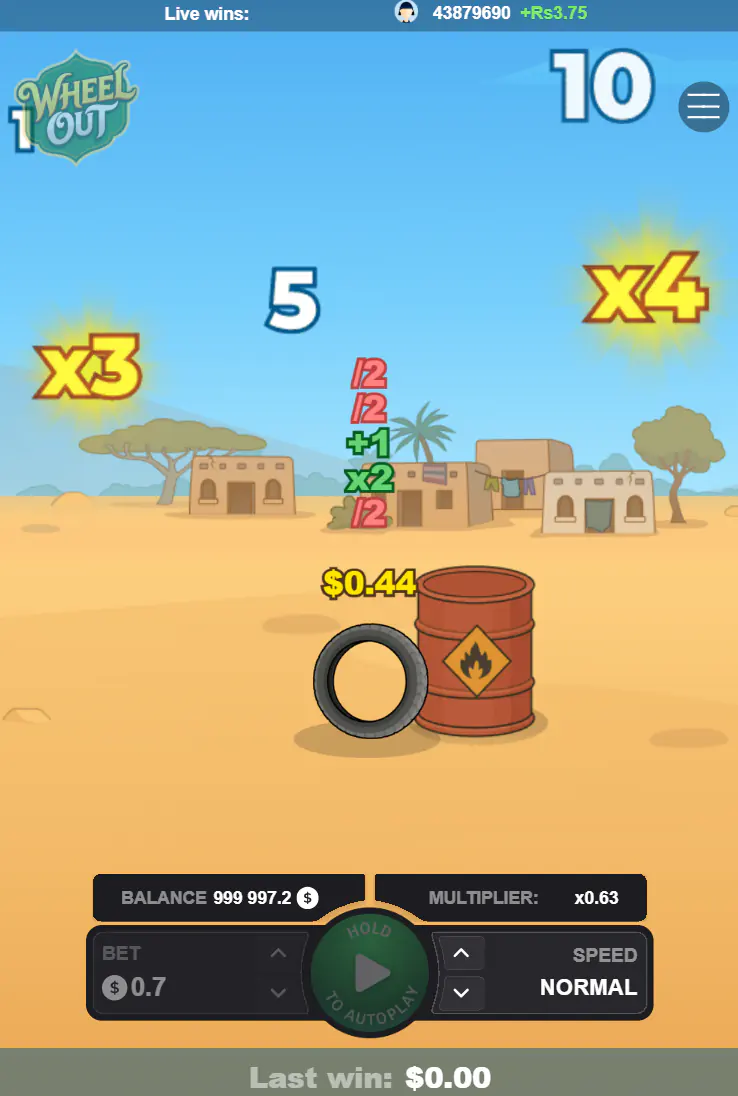 Wheel Out en cours de partie
